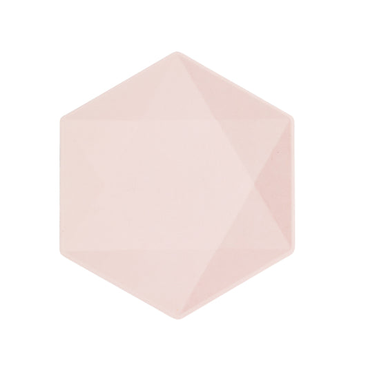 Πιάτα εξάγωνα Vert Decor Pink 20.8 x 18.1 εκ - Ροζ Παστέλ / 6 τεμ