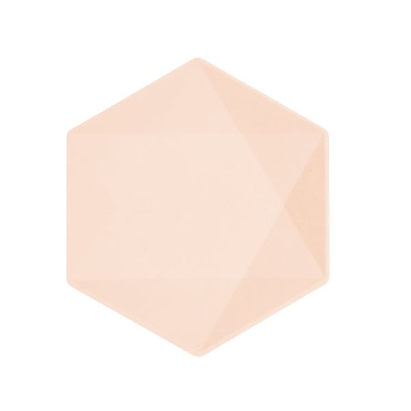 Πιάτα εξάγωνα Vert Decor Apricot 20.8 x 18.1 εκ - Σομόν Παστέλ / 6 τεμ