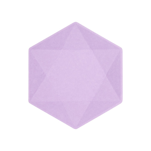 Πιάτα εξάγωνα Vert Decor Purple 20.8 x 18.1 εκ - Λιλά Παστέλ / 6 τεμ