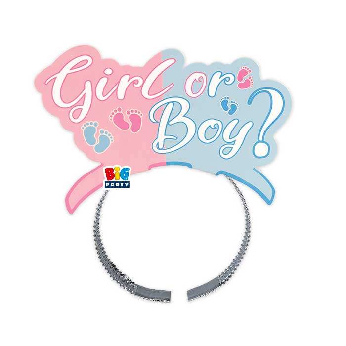 Στέκα Χάρτινη Baby Boy or Girl/ Gender Reveal / 4 τεμ.