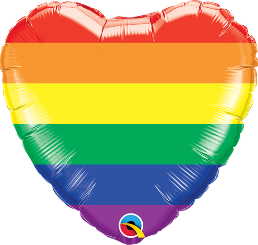 Μπαλόνι Φοιλ Καρδιά 18 Rainbow Stripes - Pride