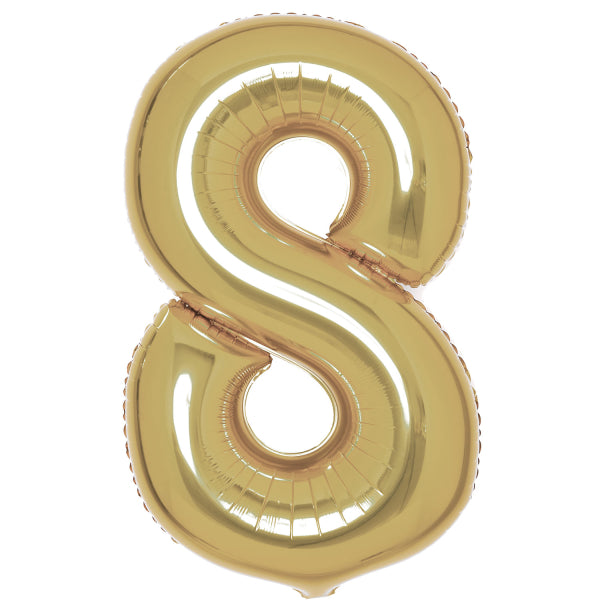 Μπαλόνι Φοιλ Νούμερο  8 Λευκόχρυσο - White Gold / 86 εκ