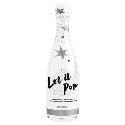 Κανονάκι Μπουκάλι με Ασημί Κομφετί 32εκ.