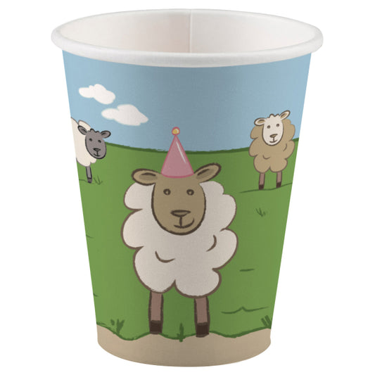 Ποτήρια Χάρτινα Ζωάκια Φάρμας /Farm Party 250 ml / 8 τμχ