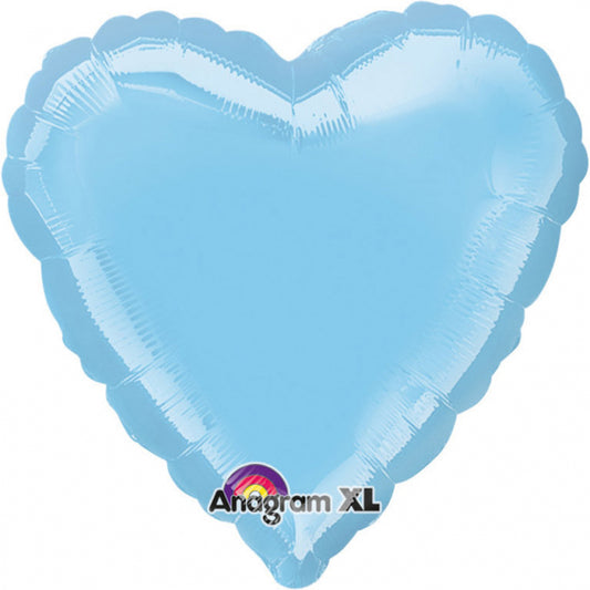 Μπαλόνι φοιλ 18 Καρδιά Μεταλλικό Γαλάζιο /46εκ