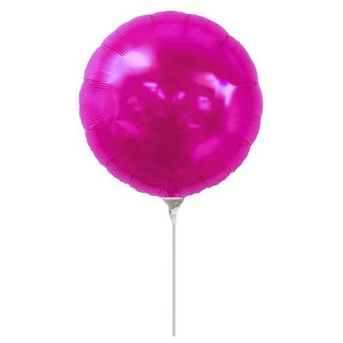 7" Mini Shape μπαλόνι φούξια στρογγυλό (με βαλβίδα)