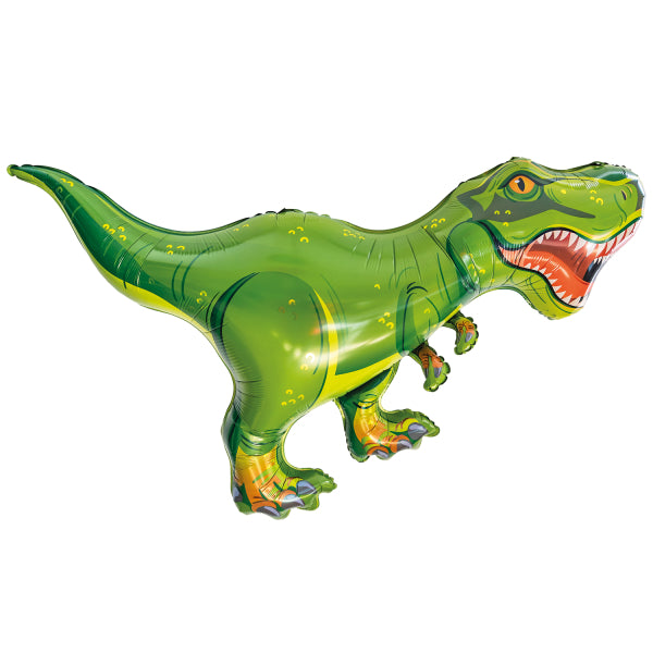 Large Shape Dinosaur T-Rex Foil Balloon Packaged 113 cm x 71 cm