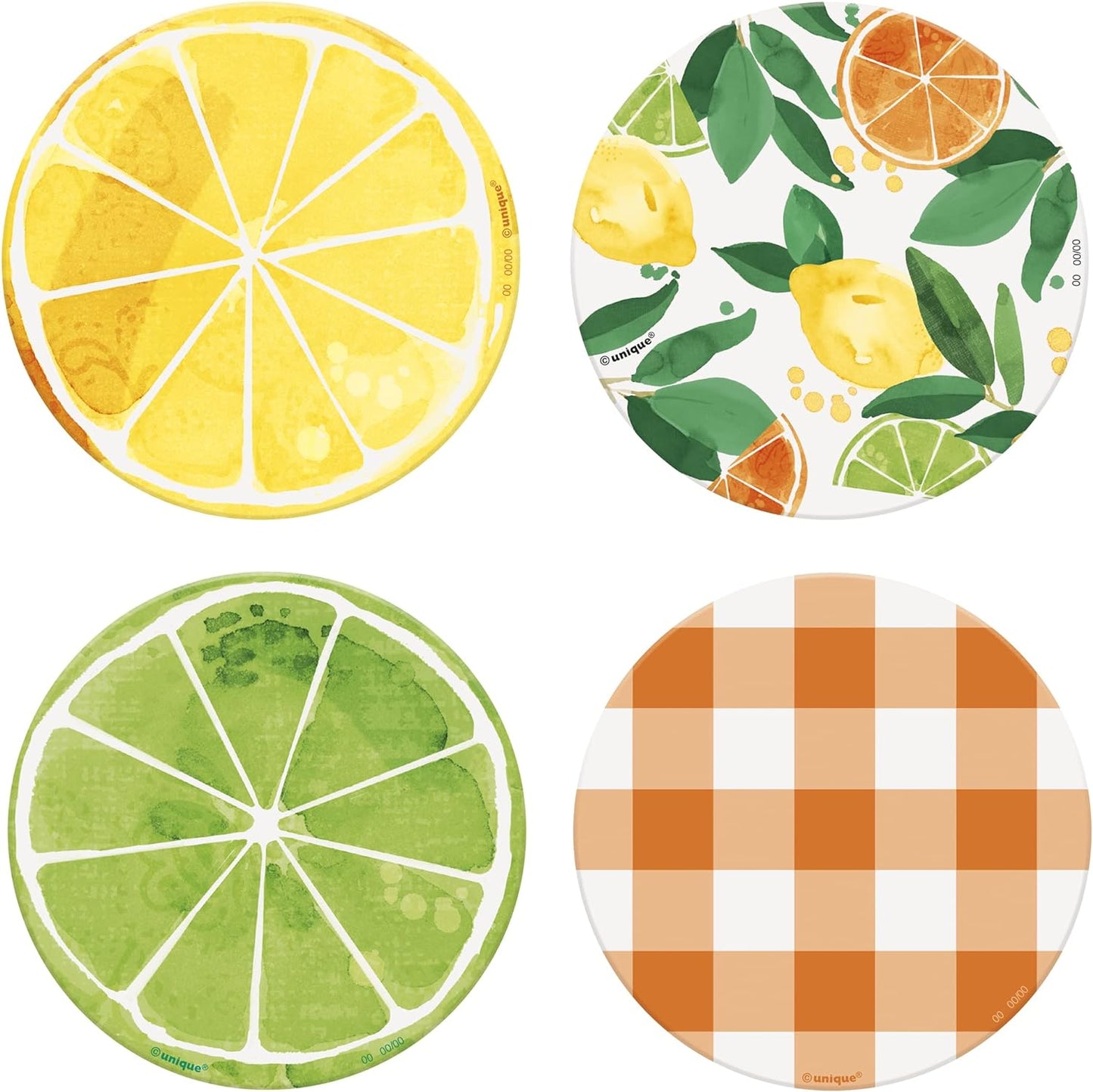 Drink Coasters-Citrus Fruit Summer Party-8 Count