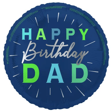 Μπαλόνι Φοιλ 18 Happy Birthday Dad / 45 εκ - Μπαμπά