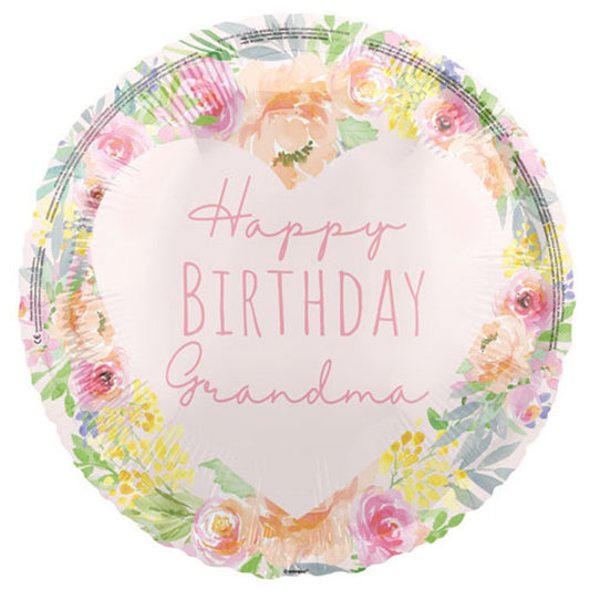 Μπαλόνι Φοιλ 18 Happy Birthday Grandma / 46 εκ