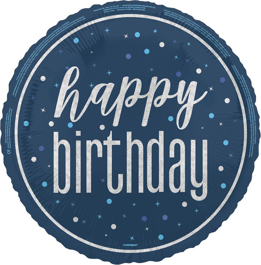 Μπαλόνι Φοιλ 18 Happy Birthday Μπλε / 46 εκ