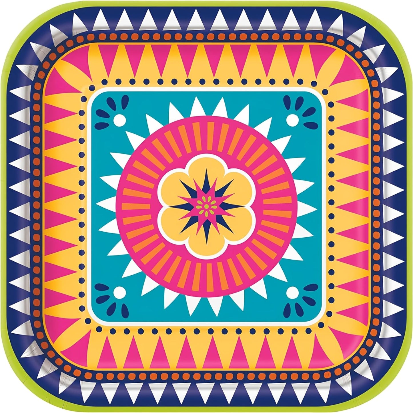 Πιάτα χάρτινα φαγητού Boho Fiesta 23εκ / 8 τεμ