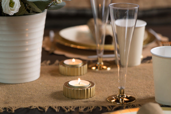 Ποτήρια Σαμπάνιας με χρυσό / 6 τμχ