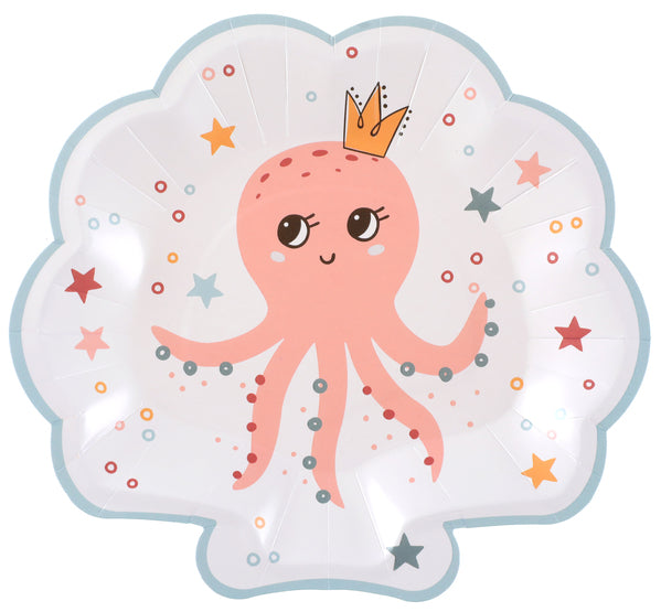 Πιάτα Χάρτινα Ροζ Χταπόδι  / 10 τεμ