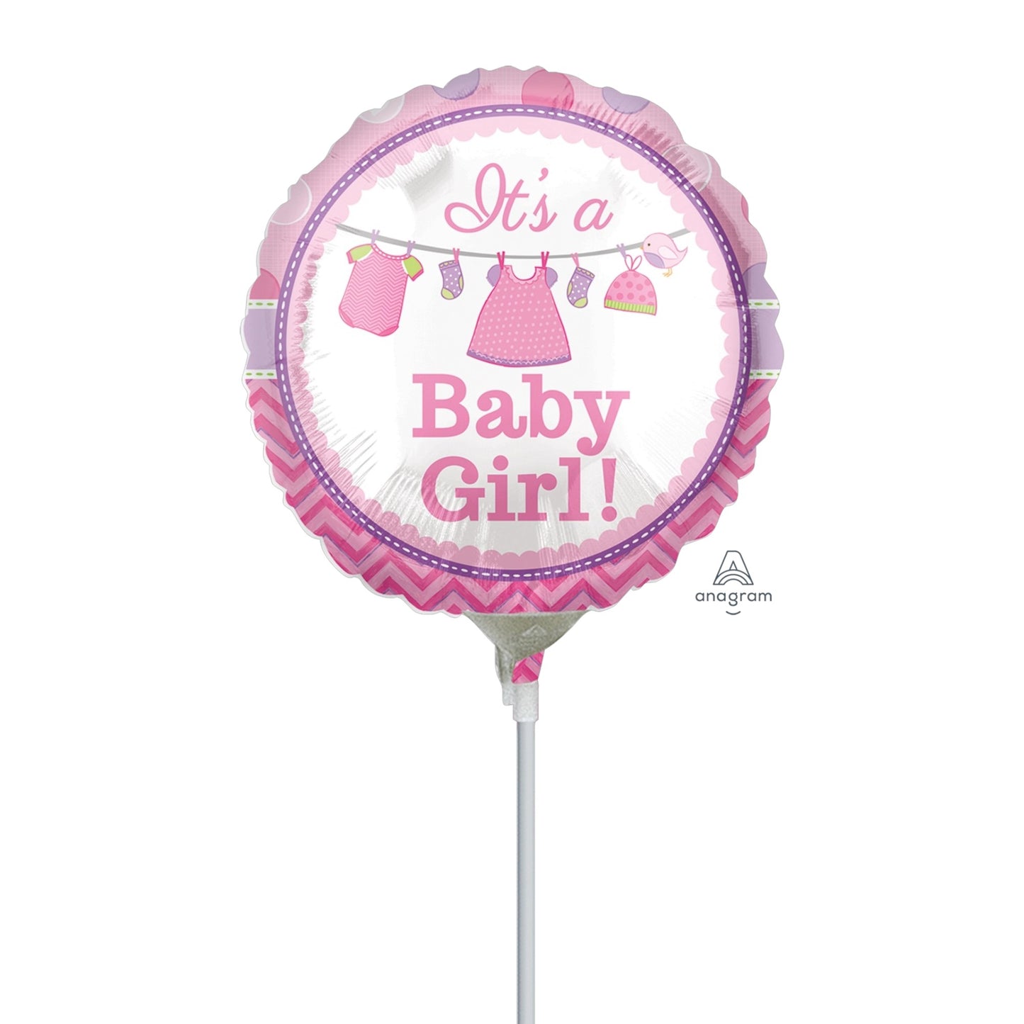 9'' Mini Shape μπαλόνι Μπουγάδα - Baby Girl