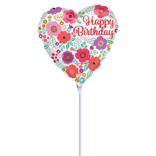 9'' Mini Shape Μπαλόνι Φλοράλ Birthday