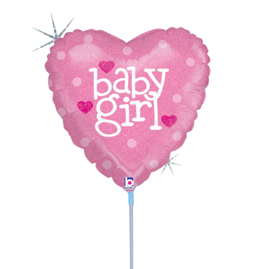 9'' Mini Shape Μπαλόνι Καρδιά Baby Girl