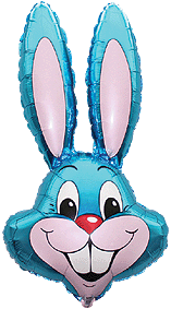 Μπαλόνι Φοιλ  μίκρο 5 Κεφάλι Λαγός μπλε / 13εκ
