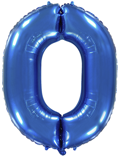 Μπαλόνι Φοιλ Σχήμα Μπλε Νούμερο 0 Ασυσκεύαστο