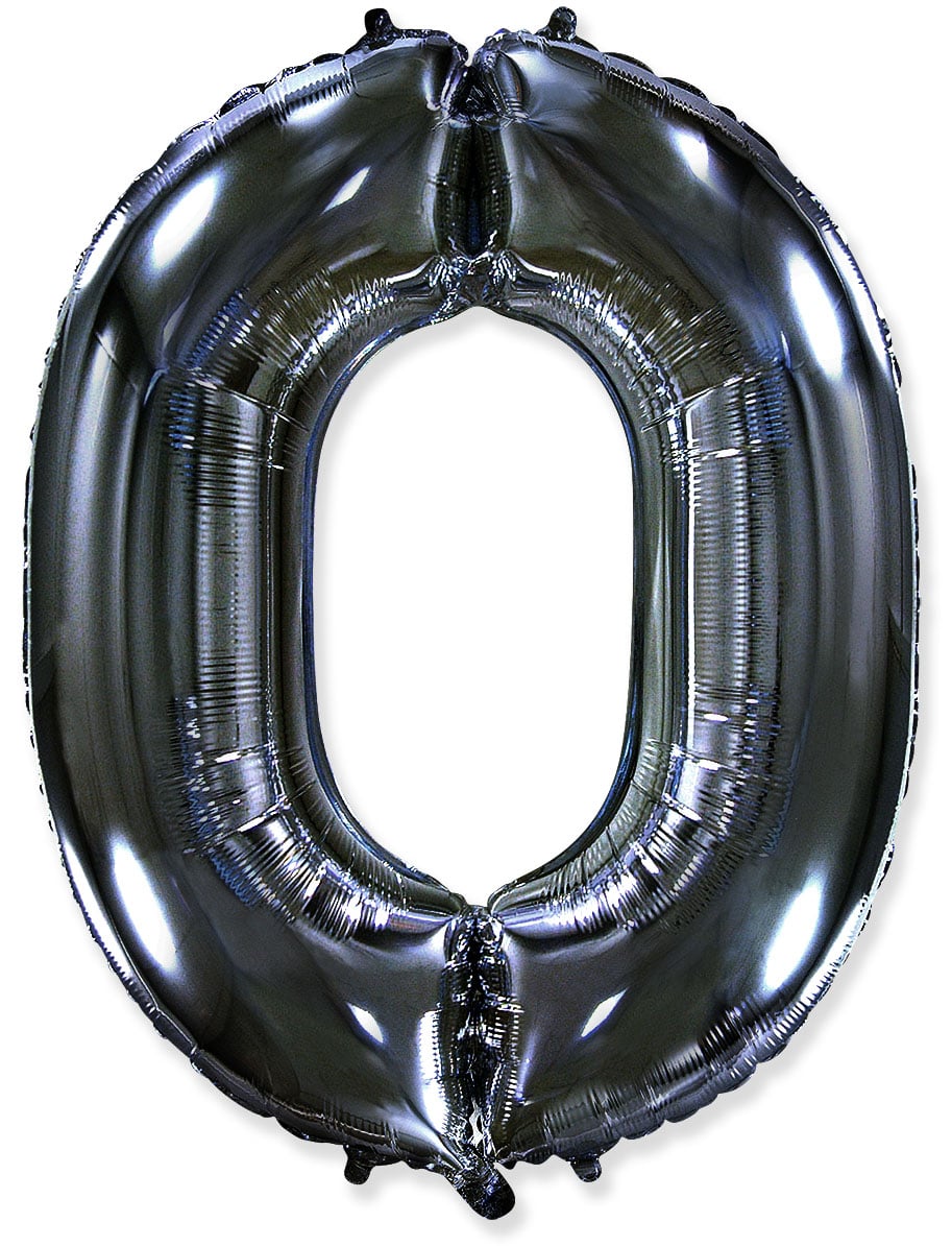 Μπαλόνι Φοιλ Σχήμα Μαύρο Νούμερο 0 Ασυσκεύαστο