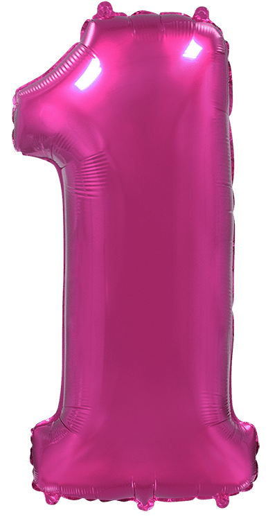 Μπαλόνι Φοιλ Σχήμα Φούξια Νούμερο 1 Ασυσκεύαστο