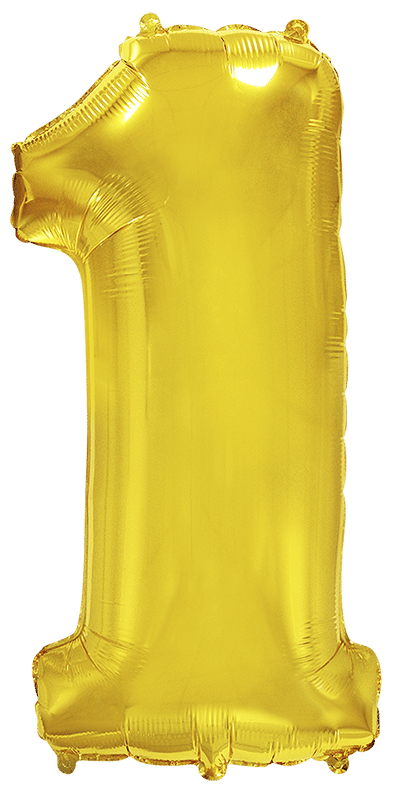 Μπαλόνι Φοιλ Σχήμα Χρυσό Νούμερο 1 Ασυσκεύαστο