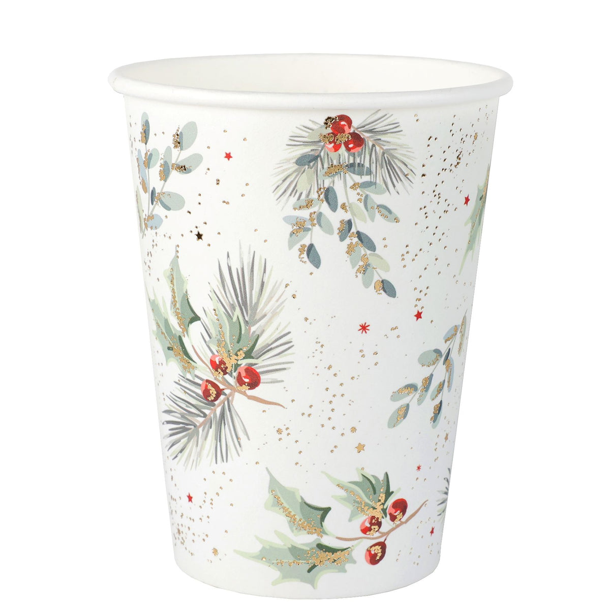 Star Holly Cup Multicoloured Ø 7.8 x 9.7 εκ / 27 cl / Polybag of 10 pieces