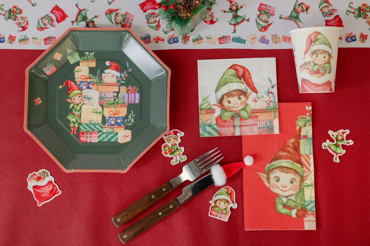 Elf Plate Multicoloured 23 x 23 cm / Polybag of 10 pieces