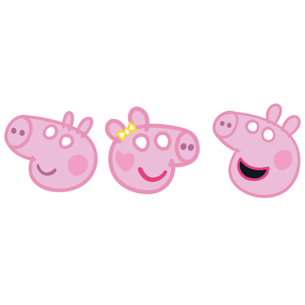 Χάρτινες Μάσκες Peppa Pig / 6 τμχ