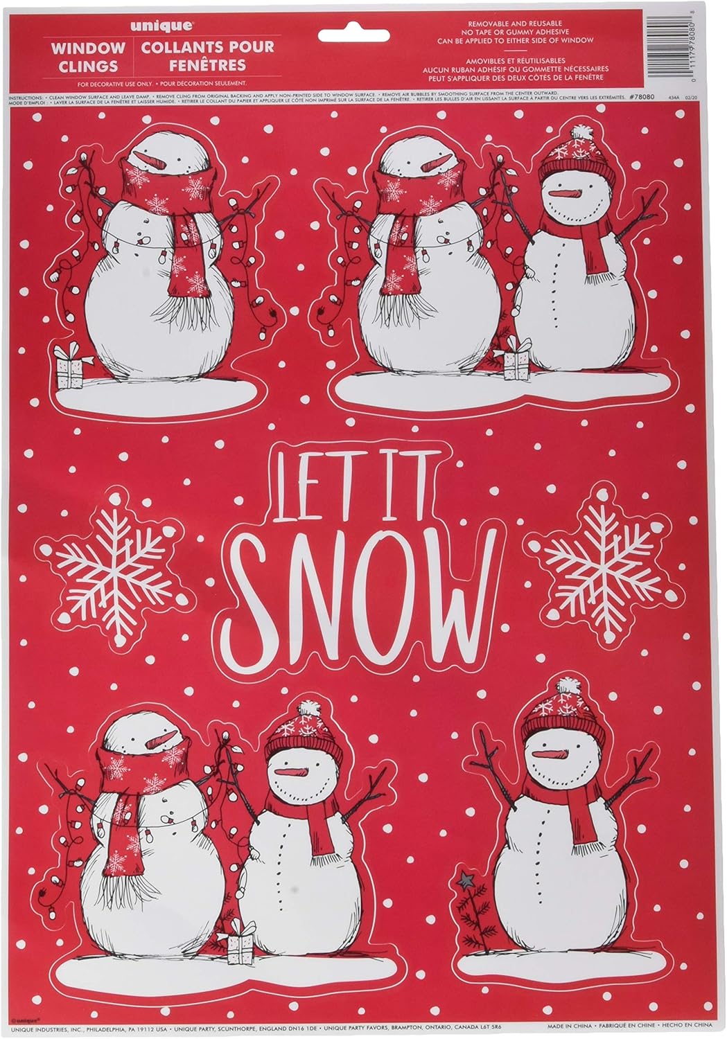 Διακόσμηση Παραθύρου Χιονάνθρωπος / 30 x 43 εκ