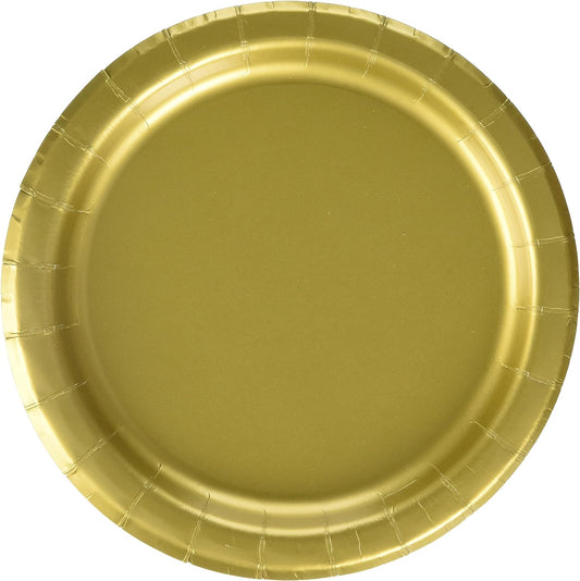 Πιάτα χάρτινα 18εκ. Gold / Χρυσό / 20 τεμ.