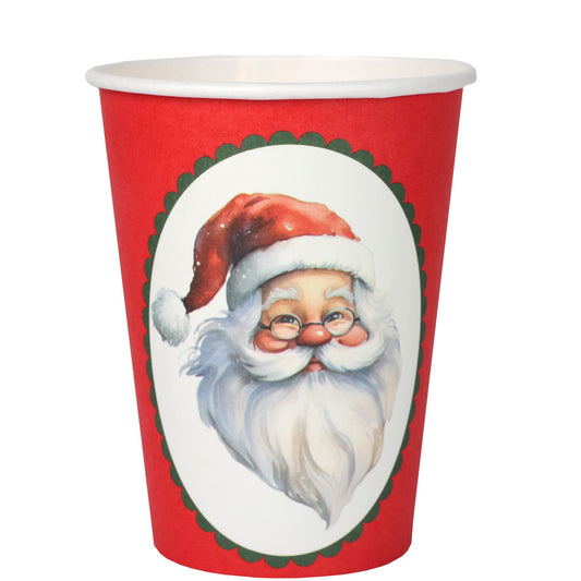 Ποτήρια Χάρτινα Άγιος Βασίλης - Santa Claus Ø 7.8 x 9.7 εκ - 27 cl /10 τμχ