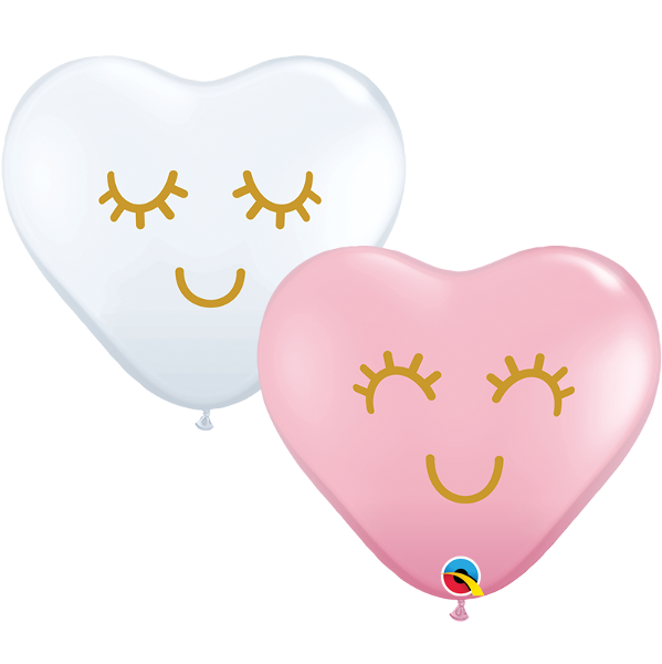 Mπαλόνια Λάτεξ Καρδιές 11 Eyelashes / 50 τεμ