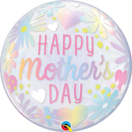 Bubble μονό Happy Mother's Day Floral Pastel / 56εκ