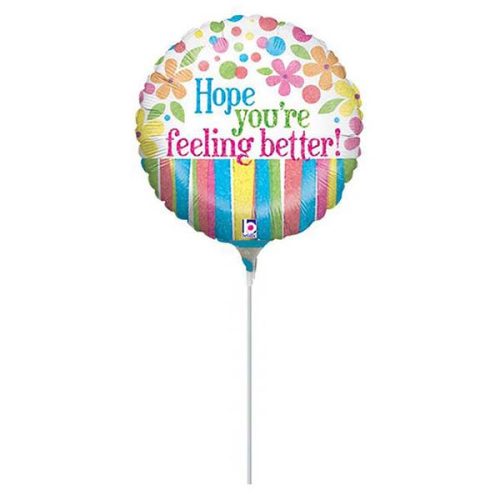 9" Mini Shape Μπαλόνι 'Hope you're feeling better'