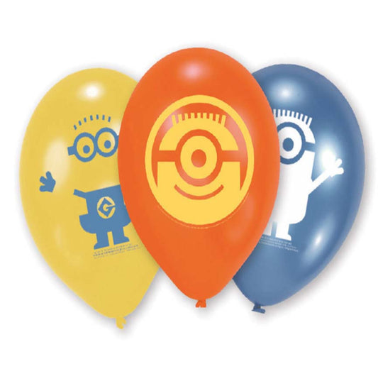 9" Μπαλόνι τυπωμένο Minions (6 τεμ)