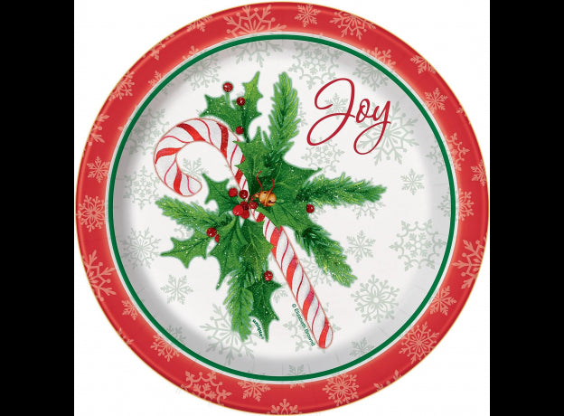 Πιάτα Χάρτινα Γλυκού με Γλειφιτζούρι  / 8 τεμ.,