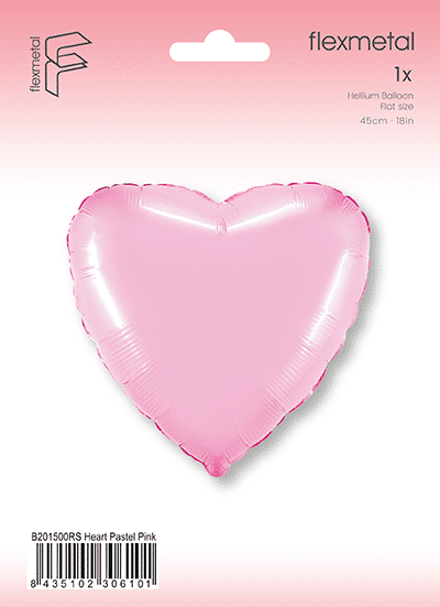 Μπαλόνι Φοιλ 18 Καρδιά - Ροζ / 46 εκ - Συσκευασμένο