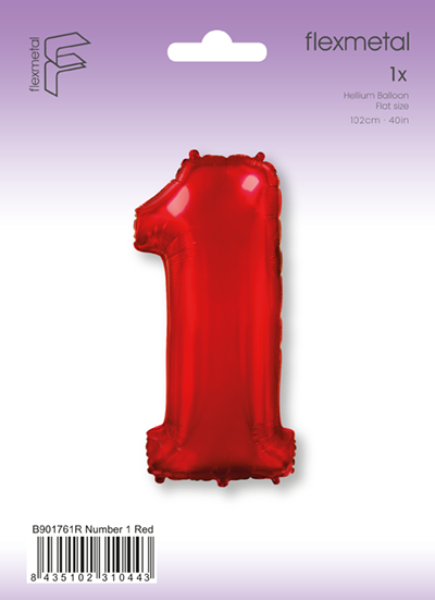 Φοιλ Σχήμα Κόκκινο Νούμερο 1 / 90εκ ύψος