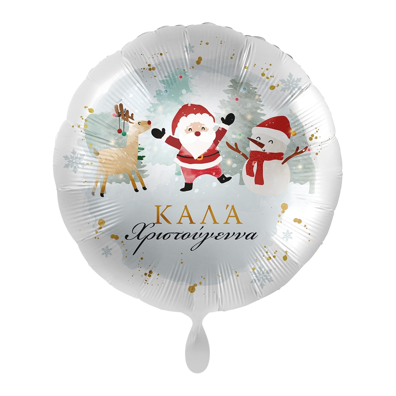 Μπαλόνι Φοιλ 17 Καλά Χριστούγεννα / 43 εκ - Άγιος Βασίλης με Τάρανδο & Χιονάνθρωπο