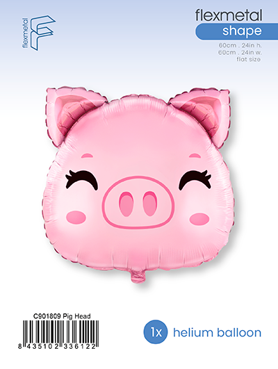 Μπαλόνι Φοιλ Σχήμα Κεφάλι Γουρουνάκι /pig  61 εκ