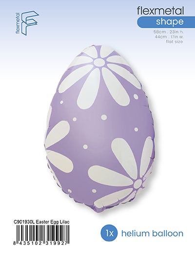 Μπαλόνι Φοιλ 17 Πασχαλινό Αυγό Λιλά - Easter Egg / 44εκ