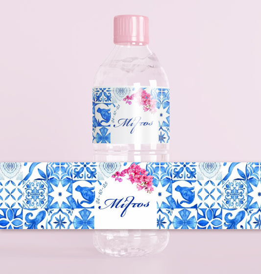 Ετικέτες για Μπουκάλια Νερού - Βουκαμβίλια (8 τεμ)