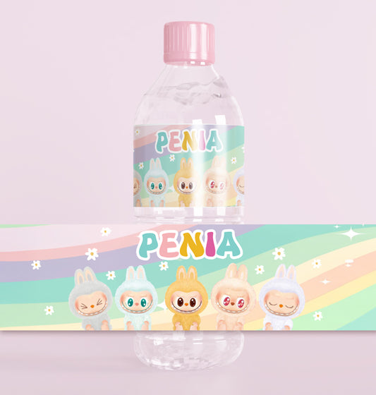 Ετικέτες για μπουκάλια νερού - LABUBU (8 τεμ)