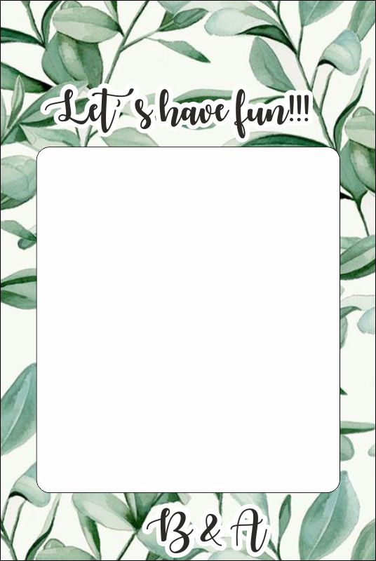 Κάδρο Photo Booth Γάμου Φύλλα