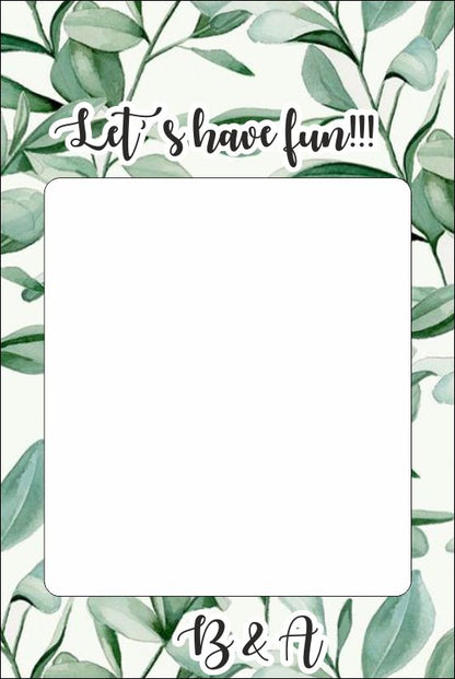 Κάδρο Photo Booth Γάμου Φύλλα