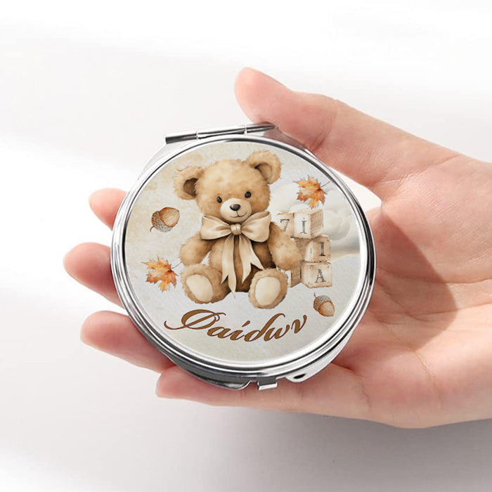 Καθρεφτάκι Φθινοπωρινή Βάπτιση Ασημί Στρογγυλό