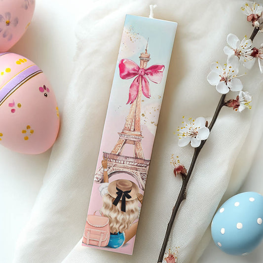 Λαμπάδα Girl in Paris Τυπωμένη