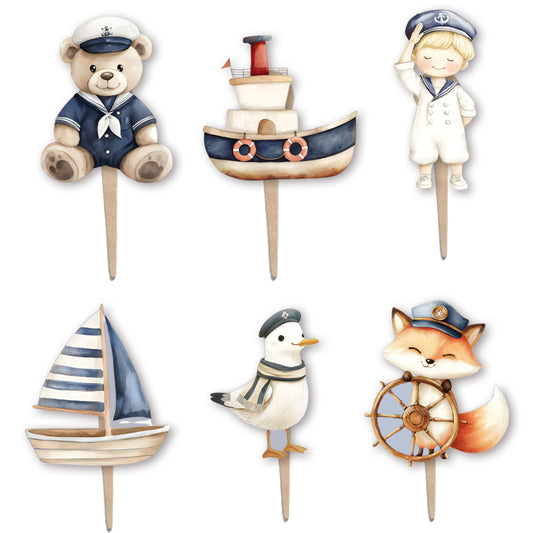 Οδοντογλυφίδες Ναυτικό Αρκουδάκι (6 τεμ)