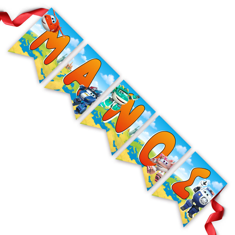 Σημαιάκια με όνομα - Super Wings